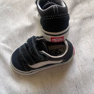 Vans Kids Black and White Sneakers